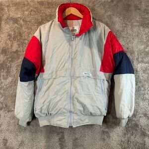 Vintage Puffer Coat Bomber Ski Jacket Alpine Designs Nylon Goose Down Men's S